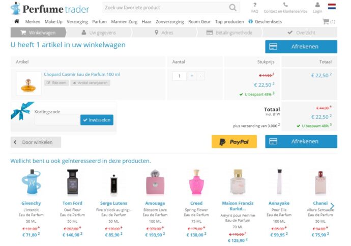 werkende perfumetrader kortingscode