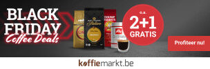 Black Friday: ontvang tot 50% korting of 2+1 bij Koffiemarkt