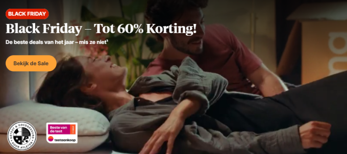 Emma Matras Black Friday 2025: tot 60% korting op premium matrassen