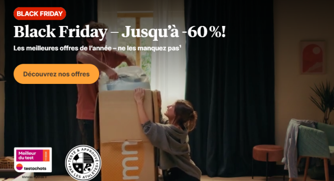 Emma Matelas Black Friday 2025: jusqu'à 60% de réduction sur les matelas premium