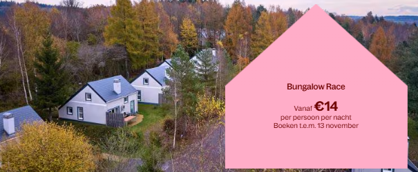 Center Parcs Bungalow Race: Winterverblijf vanaf €14 per persoon per nacht