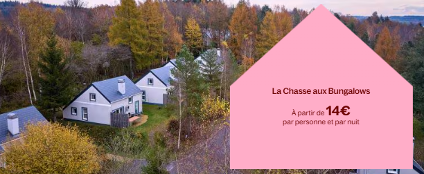 La Chasse aux Bungalows : Séjour d'hiver à partir de €14 par personne par nuit