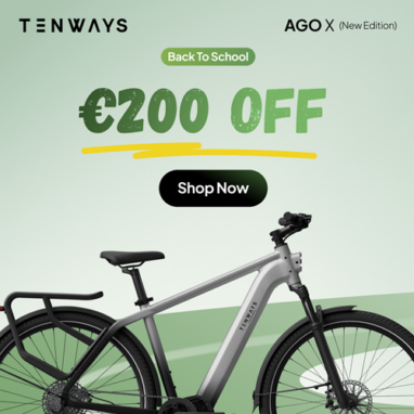 Soldes Back to School TENWAYS : jusqu’à 230 € de réduction sur un vélo électrique